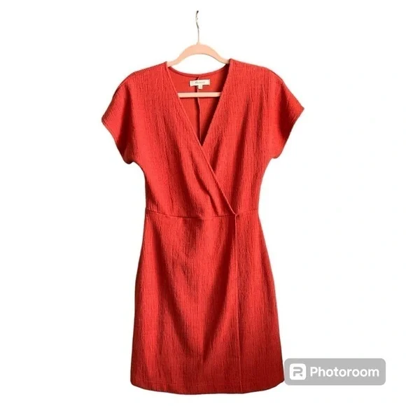 Madewell EUC Cross-Front Flutter-Sleeve Mini Dress size XS - Picture 4 of 7